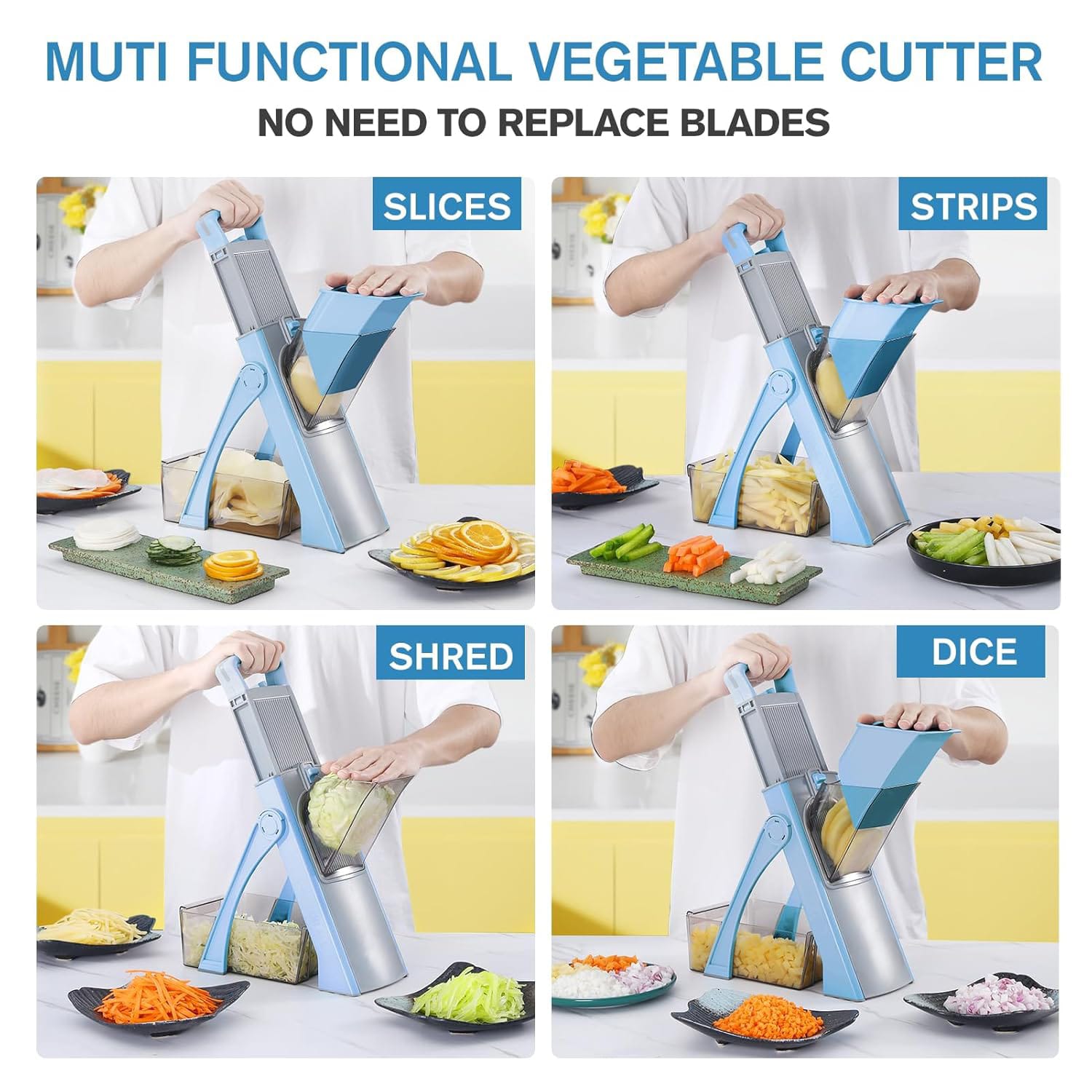 Vegetable Chopper Slicer for Kitchen(random color) - CL-DW-1159