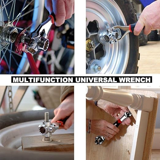 Multifunction Wrench Tool with 360 Degree Rotating Head, Magnetic Spanner Tool for Home and Car Repair Tool Works - CL-RI-1769